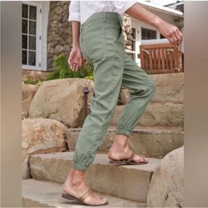 Frank & Eileen Green linen utility Cargo Pants Relaxed Fit